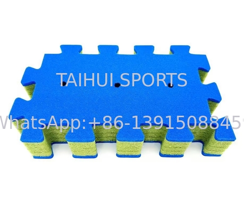 نظام العشب الاصطناعي مع TAIHUI وسائد الصدمة تحتوي على مسدس حماية السقوط للملاعب