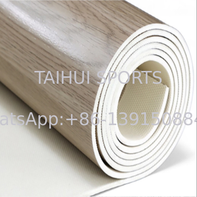 أرضية رياضية معاصرة صديقة للبيئة 3.5 ملم-8 ملم حبوب خشبية لكرة السلة / الكرة الطائرة / تنس الطاولة / لعبة البدمنتون / ملعب البيكلبال