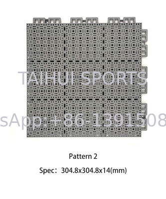 البلاط المتداخل لملاعب كرة السلة البلاط البلاستيكي المضاد للنزلاق