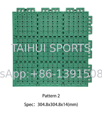البلاط المتداخل لملاعب كرة السلة البلاط البلاستيكي المضاد للنزلاق